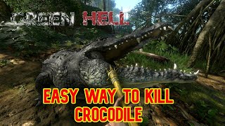 Green Hell - Easy way to kill Crocodile