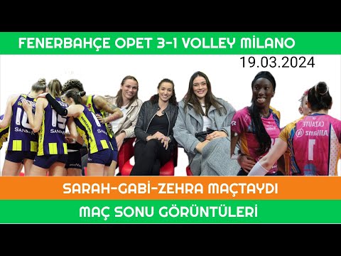 Maç Sonu Görüntüleri Fenerbahçe Opet 3-1 Volley Milano 19.03.2024 #volleyball #clvolleyw