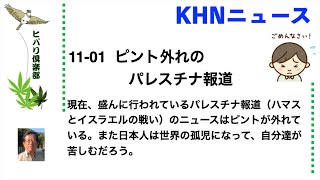 KHNニュース 「ピント外れのパレスチナ報道」 令和5年11月1日