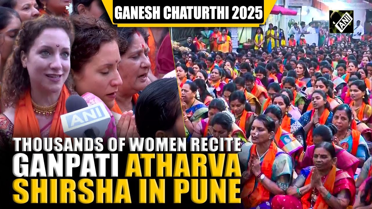 “Global Ganesh festival…”  Italian tourist joins celebrations at Shrimant Dagduseth Halwai Ganpati