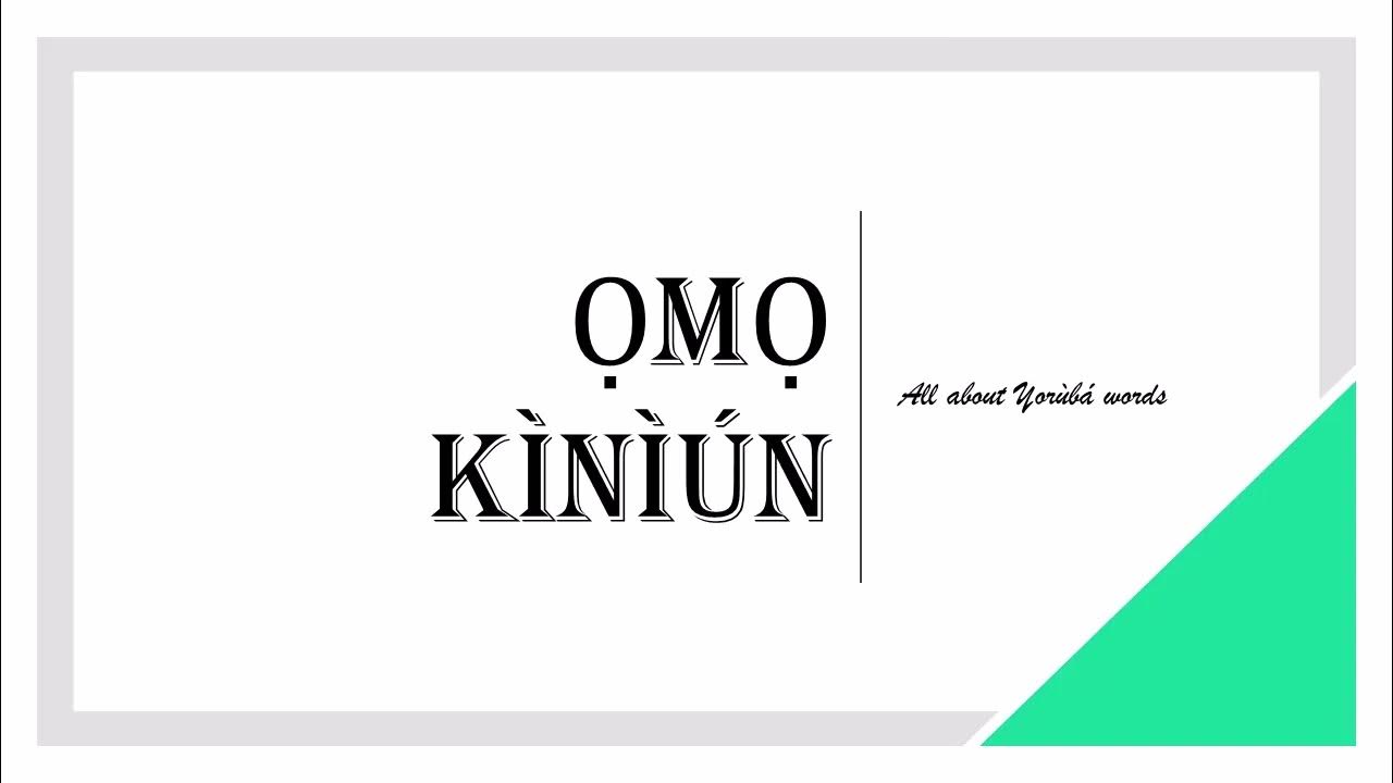 How to say LION CUB in YORUBA YouTube