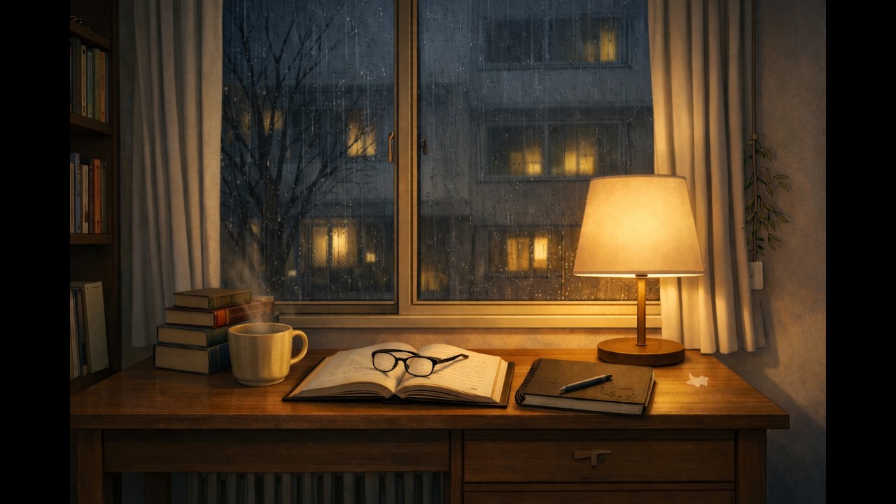 Rainy Window 📖 | Calm Background Music for Reading & Writing (3 Hours)