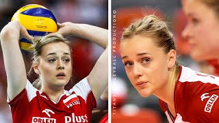 Charming Volleyball Libero from Poland Maria Stenzel at VNL 2022