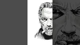 Arnold Schwarzenegger - Procreate Pencil Drawing - Sketch
