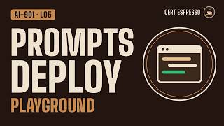 AI-901 Lesson 5: System and User Prompts, Deploying a Model and the Playground in Microsoft Foundry