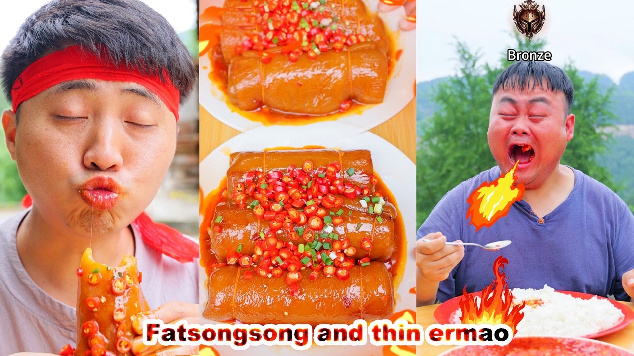 Songsong and Ermao ate so many delicious foods, it’s mouth-watering. I really want to have a taste!