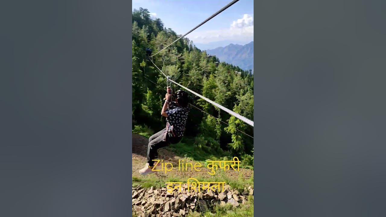 zip line Kufri in Shimla - YouTube