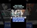 plate-free printing on gas panels with an Arojet inkjet printer - printing with white ink