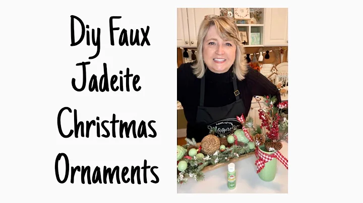 DIY Faux Jadeite Christmas Ornaments