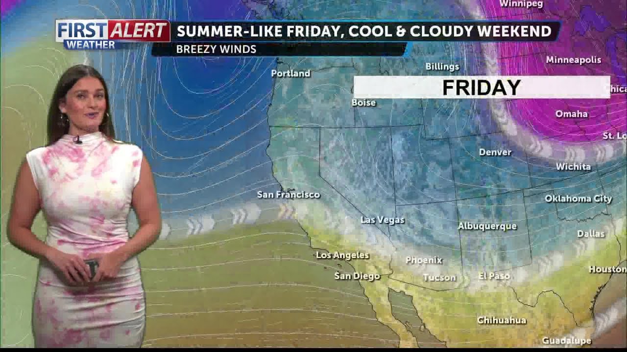 Toasty Friday, cool & cloudy weekend - YouTube