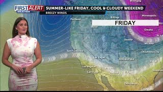 Toasty Friday, cool & cloudy weekend