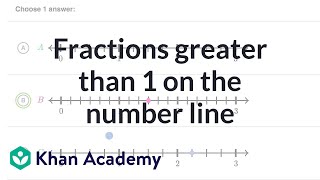 Fractions Greater Than 1 On The Number Line Video Khan Academy