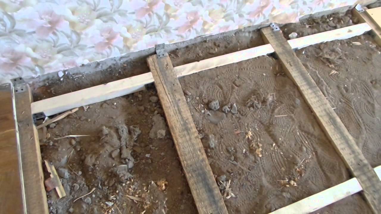Замена старого паркета на ламинат - YouTube