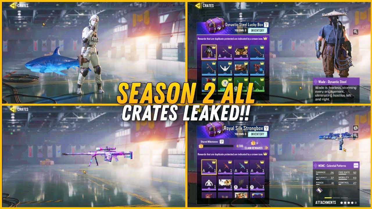 SEASON 2 ALL CRATES LEAKED! BEST EPIC SKINS? S2 COD MOBILE LEAKS ...