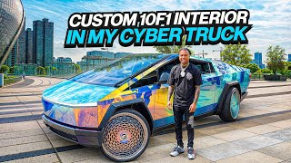 REVEALING MY CUSTOM 10F1 INTERIOR FOR MY TESLA CYBER TRUCK