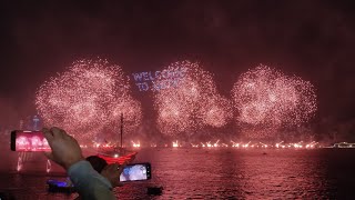 football game start Fifa world cup Qatar 🇶🇦 2022 fireworks and drone show #fifa #qatar #corniche