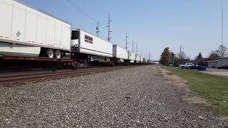 Norfolk southern westbound 4049 DC to AC+1151 in swanton ohio April 3 2021.