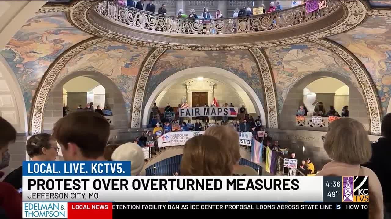 Thousands of protesters call for abortion access, no ICE at Missouri Capitol