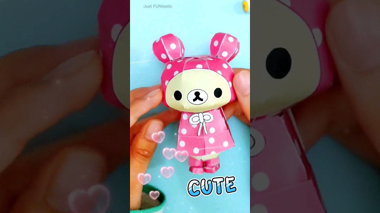 🧸 Cute Printable Paper Bear Craft 💗 || Paper Bear toy 🐻