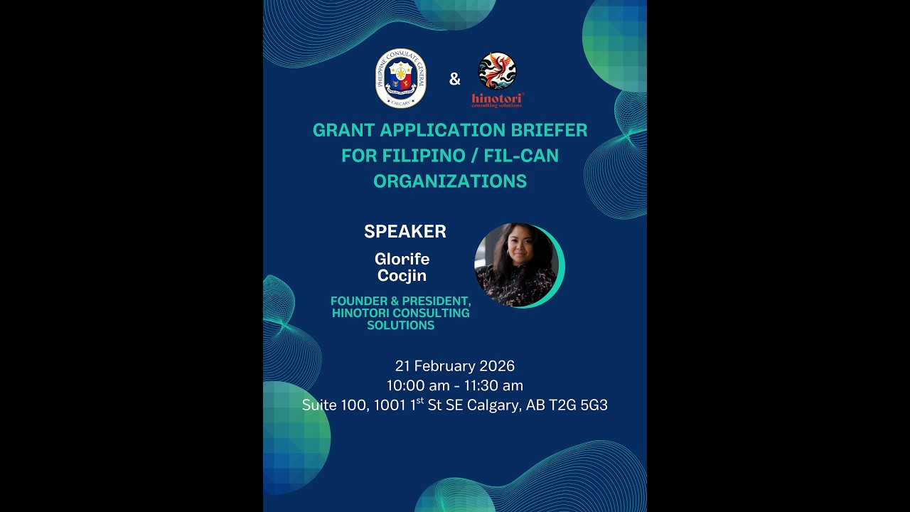 Grant Application Briefer 21 February 2026 at Philippine Consulate General, Calgary.