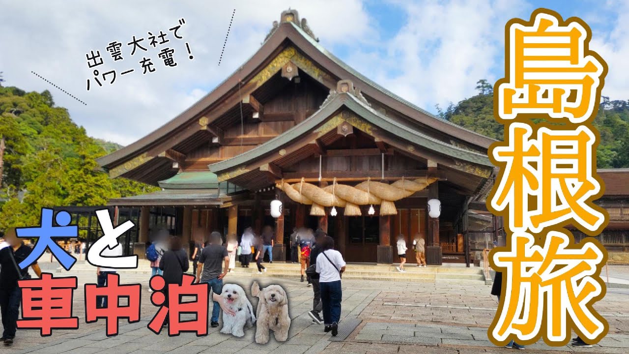 【犬と車中泊】出雲大社と月山富田城【島根旅①】