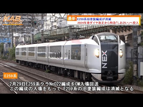 さよならNEX塗装】E259系旧塗装編成が消滅 - YouTube