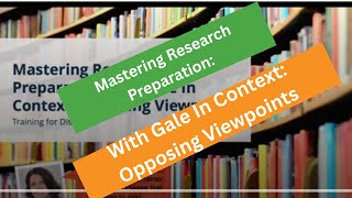 Mastering Research Preparation: With Gale In Context Opposing Viewpoints Profile