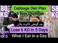 Cabbage diet plan to lose weight fast  what i ate to lose 6 kgs in 5 days5 days fat loss challenge