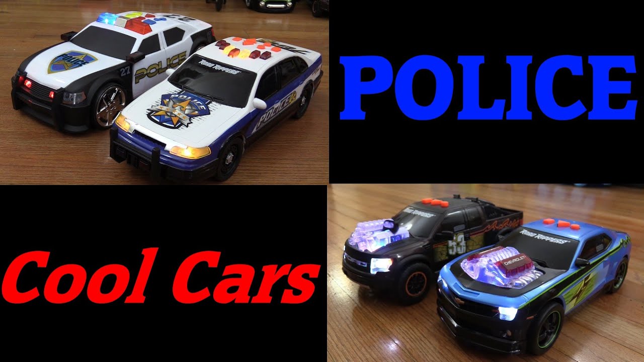 Awesome Toy Cars! 2 Police Cars, A Racing Muscle Sportscar and a Pick