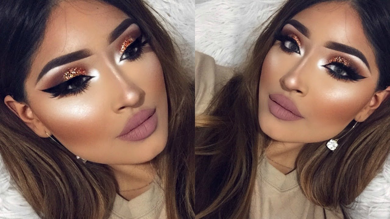 BURNT ORANGE GLITTER SMOKEY EYE ViiRDii YouTube