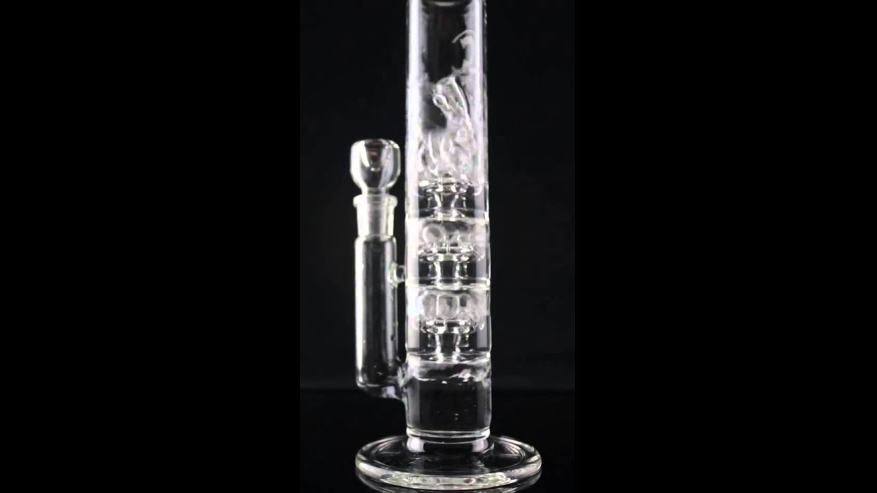 C2 Glass Triple Mushroom Stemless Bent Neck