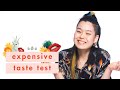Delish Food Expert June Xie Tests Her Budget Eats Knowledge | Expensive Taste Test | Cosmopolitan