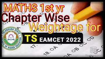 ts eamcet weightage 2022  | maths chapter wise weightage #tsemacet2022 #tsemacetweightage2022 #ts