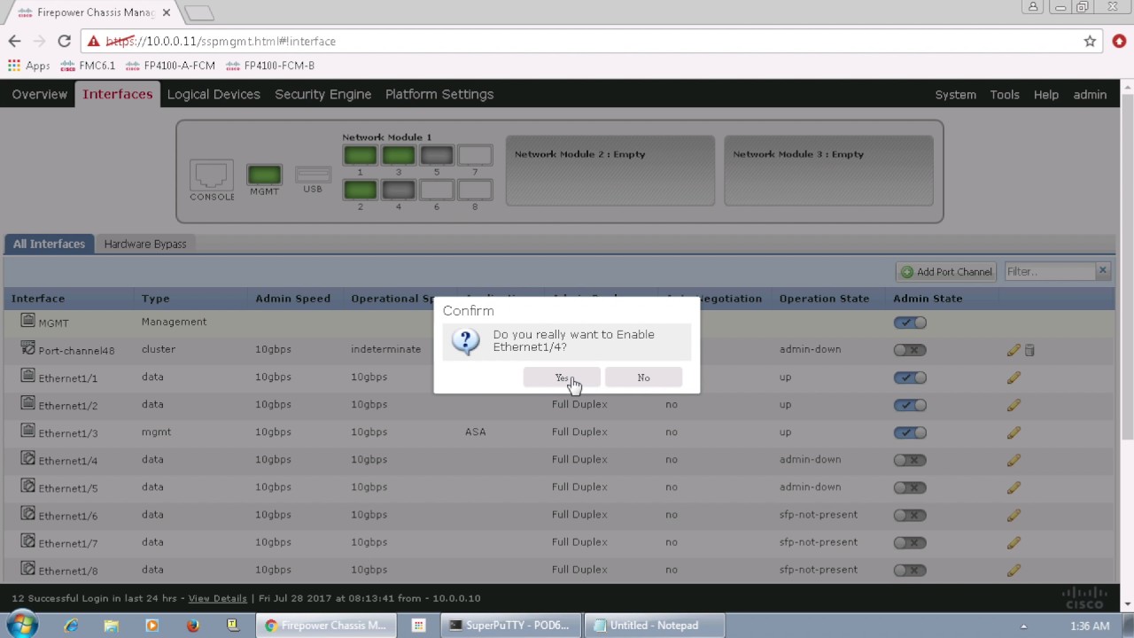 Creating a Port-Channel within FXOS for ASA