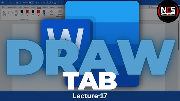 MS WORD DRAW TAB Lec-17