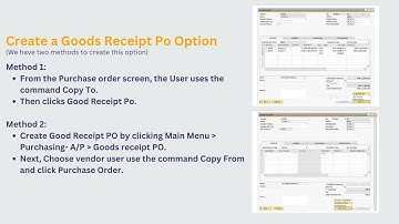 Step-by-Step Guide: Processing a Purchase Order in SAP Business One