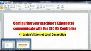 Configuring your machine's Ethernet to communicate with the controller 1