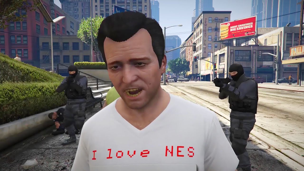 "The Cops" Arrest Michael & Trevor Cause Franklin Fools Them And Make Them Punch The Cops In GTA 5!