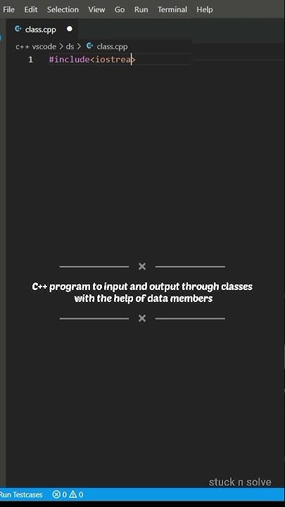 data members in classes| C++ program to input and output through ...