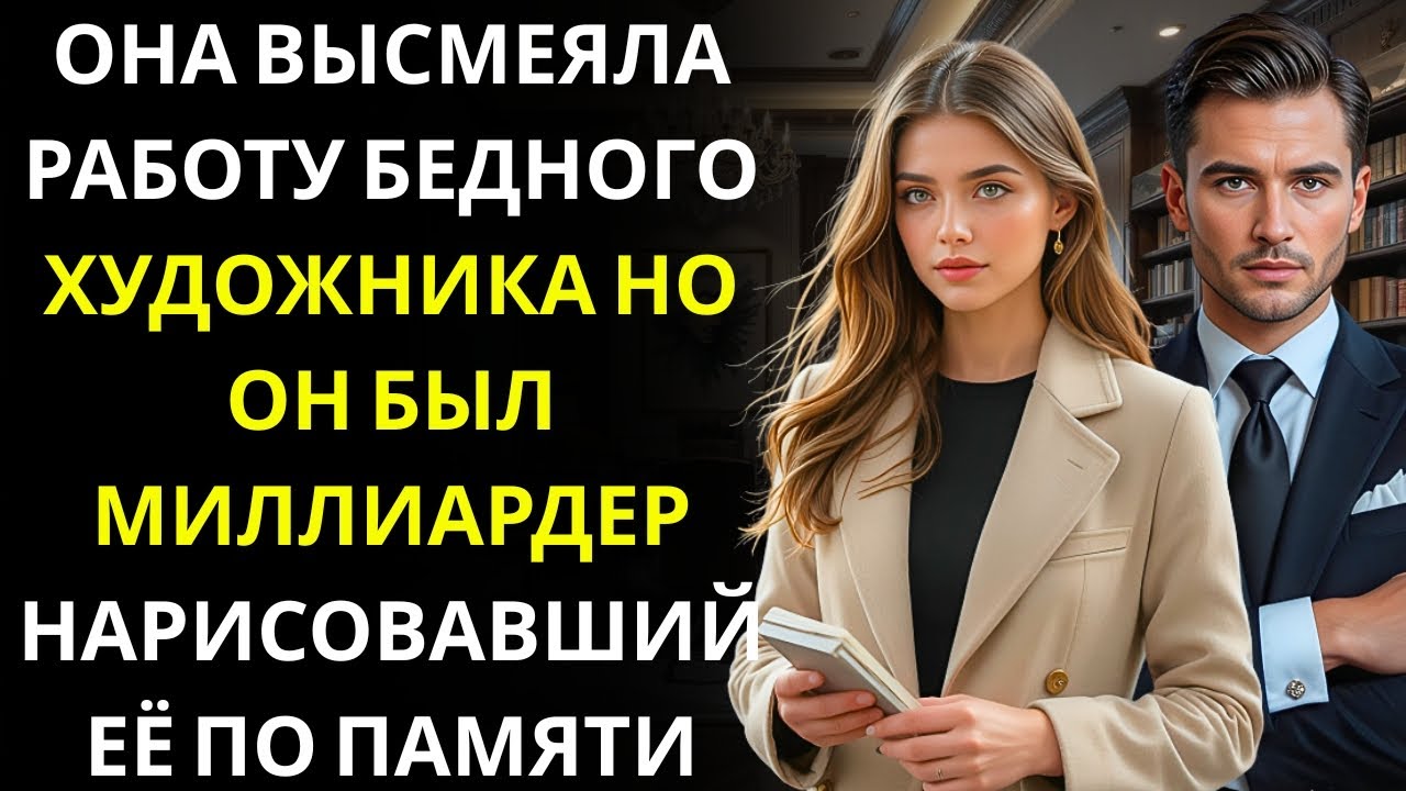 Она посмеялась над бедным художником в галерее… не зная, что МИЛЛИАРДЕР CEO написал её портрет
