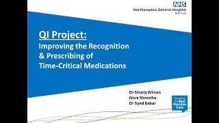 Dr Nicola Wilson and Ms Nora Shrestha - Time Critical Medicines