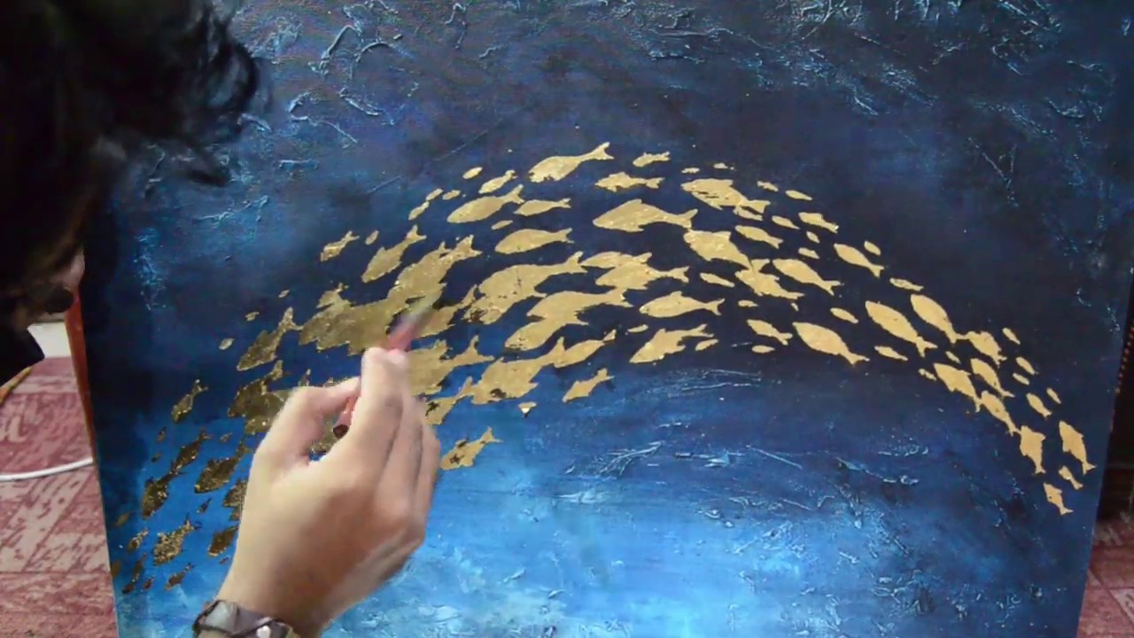 How to Abstract Acrylic Painting, Step by Step, Easy Painting Tutorial