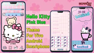 Hello Kitty Pink Blue theme for vivo android smartphone screenshot 3