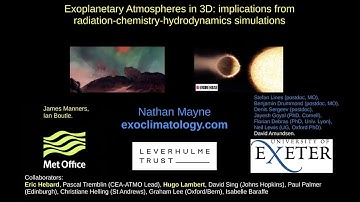 Exoplanetary atmospheres in 3D: implications from radiation-chemistry-hydrodynamics simulations