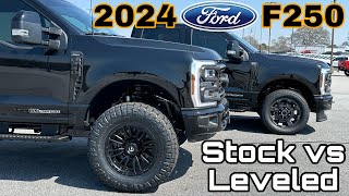 2024 Ford F250 Super Duty 2.5 Leveled On 37S Vs Stock Comparison