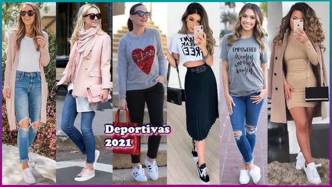 Moda 2022 💋 CÓMO COMBINAR TENIS  OUTFITS CASUALES Y TENIS ZAPATILLAS  DEPORTIVAS LOOKS EN TENDENCIA 