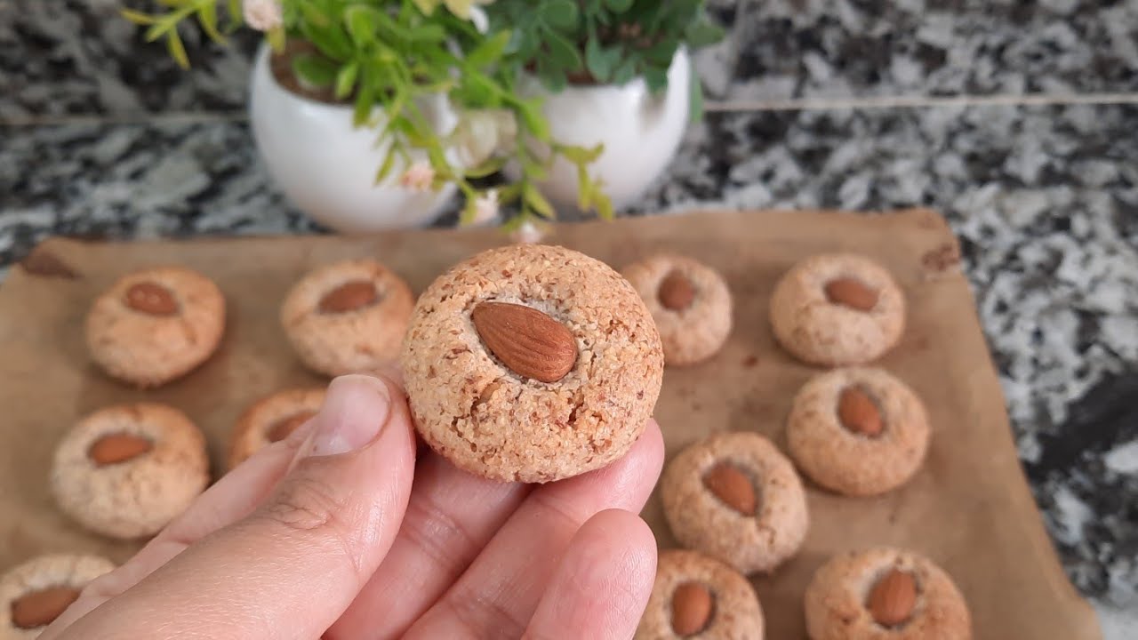 حلويات العيد 2025بربع كيلو لوز اجي نوجدو مكارون بلدي وصفة ناجحة 💯مع اسرار و نصائح لنجاحه👌