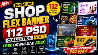 SHOP FLEX BANNER 112 PSD Collection Vol. 1 2026 | Premium Shop Banner PSD Pack SHOP FLEX BANNER 112 PSD Collection Vol. 1 2026 | Premium Shop Banner PSD Pack