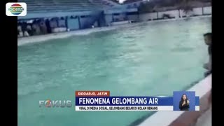 Video Amatir Gelombang Besar di Kolam Berenang Tirta Krida, Sidoarjo, Jatim - Fokus