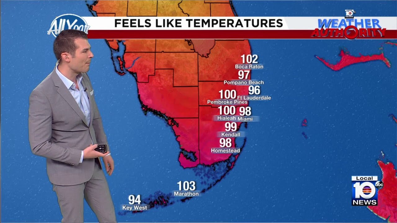 Expect to feel hot outdoors Sunday in South Florida - YouTube